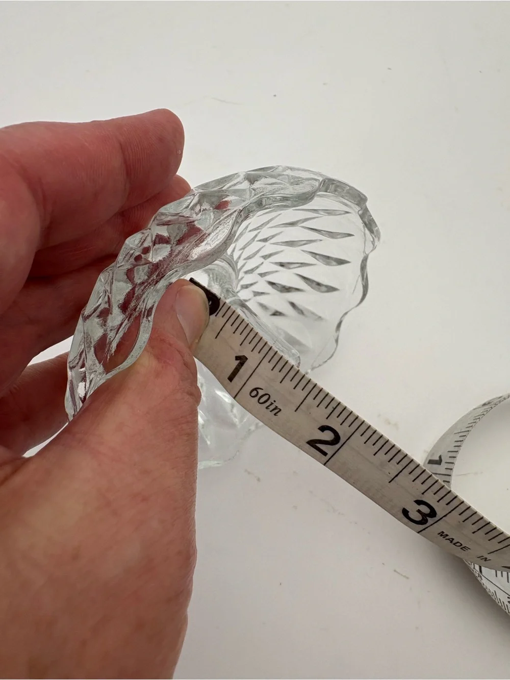 Vintage Clear Glass Ring Holder Dish